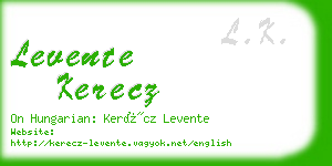 levente kerecz business card